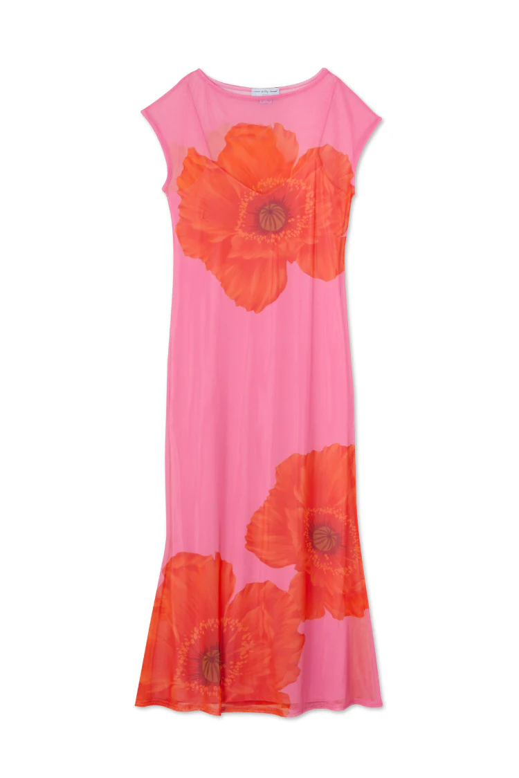 Pink Poppy Sleeveless Mesh Dress - Image 12