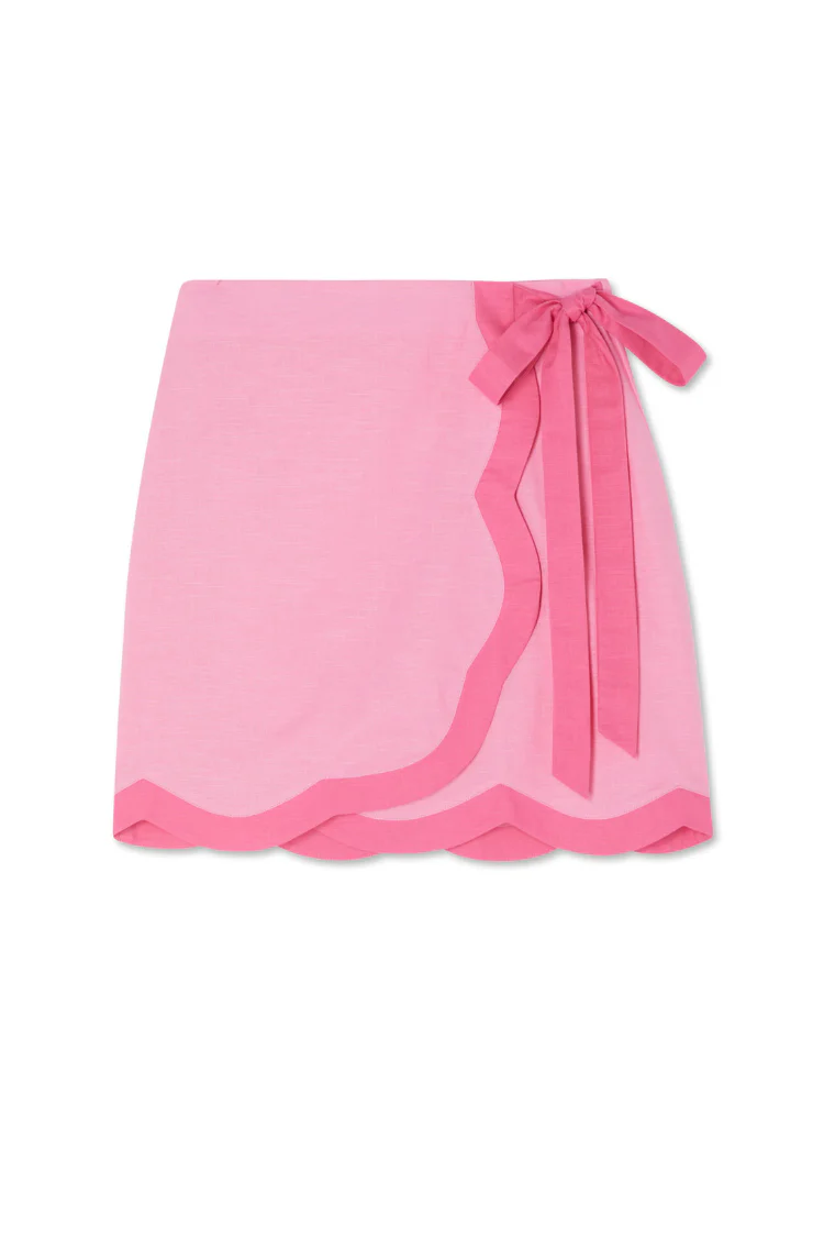 Pink Scallop Mini Jaspre Skirt - Image 9