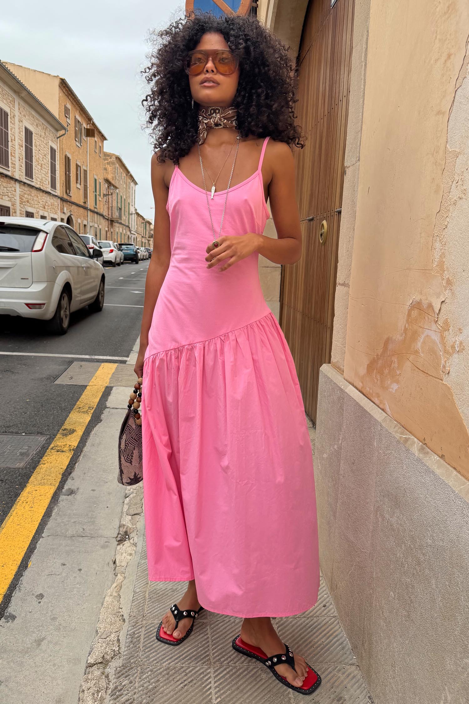 Pink Strappy Nova Dress - Image 4