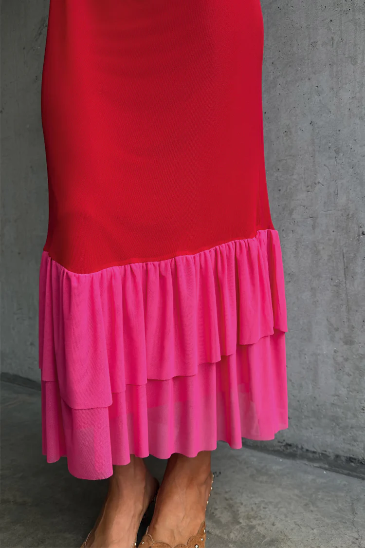 Red and Pink Katie Dress - Image 5