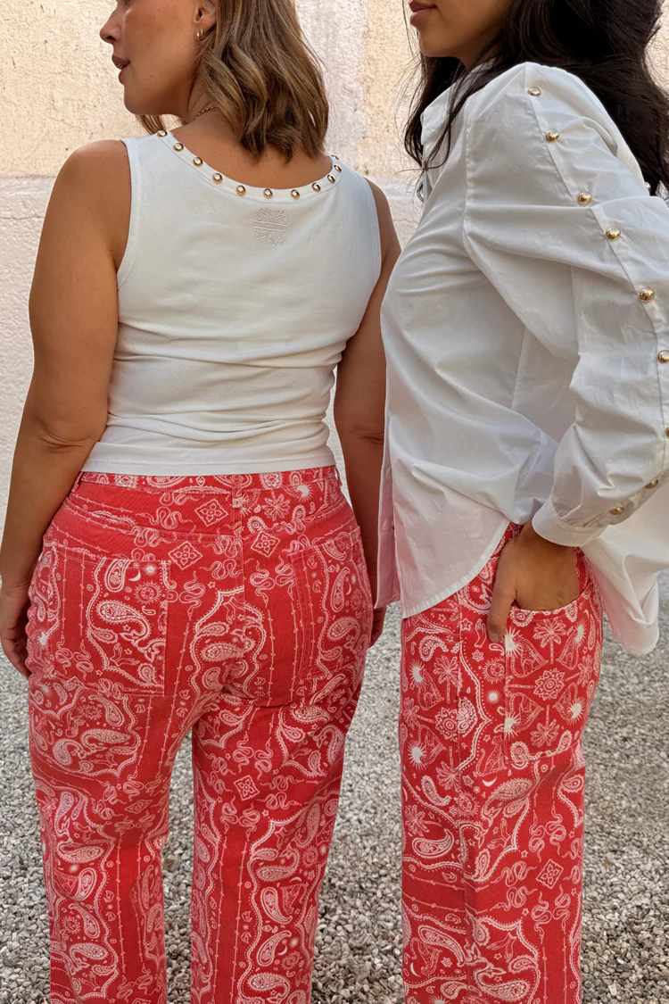 Red Bandana Jeans - Image 9