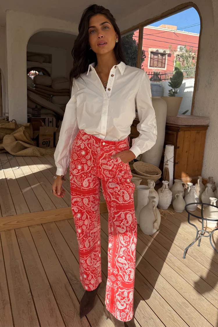 Red Bandana Jeans Petite - Image 5