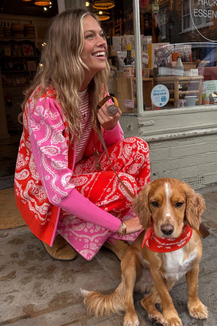 Red Bandana Martha Cardigan - Image 5