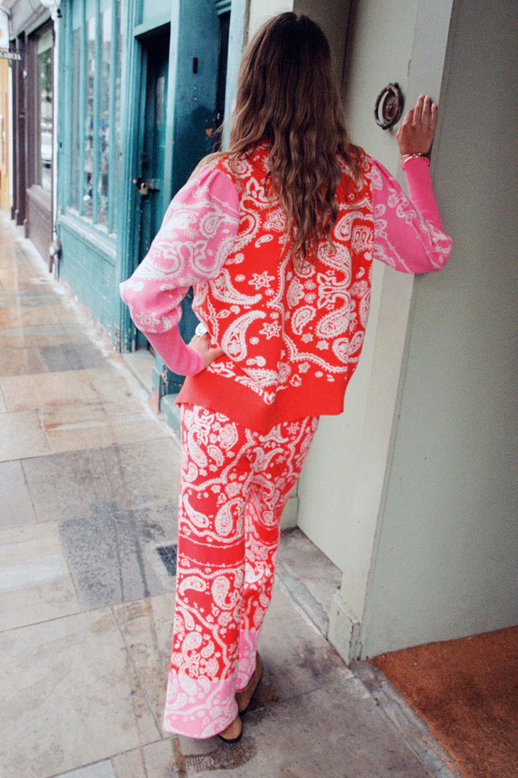 Red Bandana Martha Cardigan - Image 7