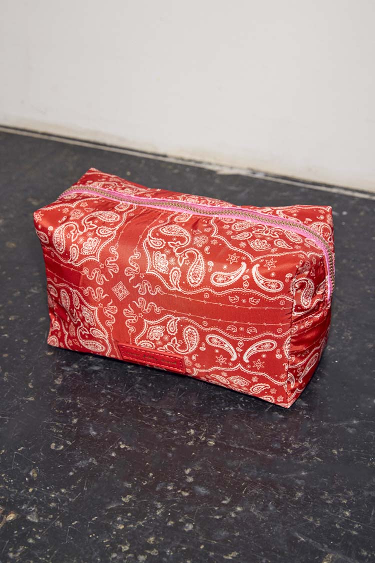 Red Bandana Reversible Make Up Bag - Image 2