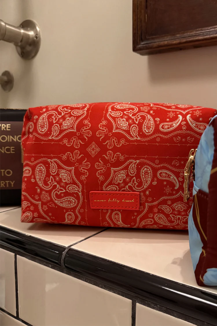 Red Bandana Reversible Make Up Bag - Image 3