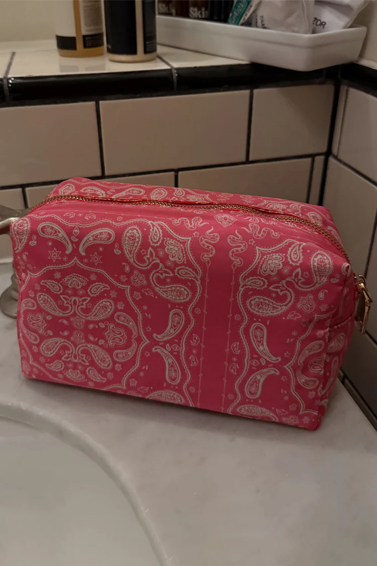 Red Bandana Reversible Make Up Bag - Image 8