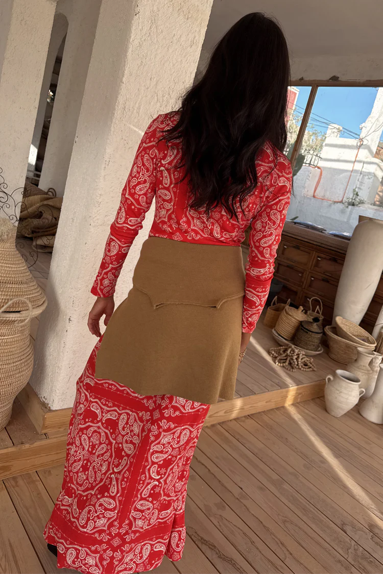 Red Bandana Rib Dorris Skirt - Image 10