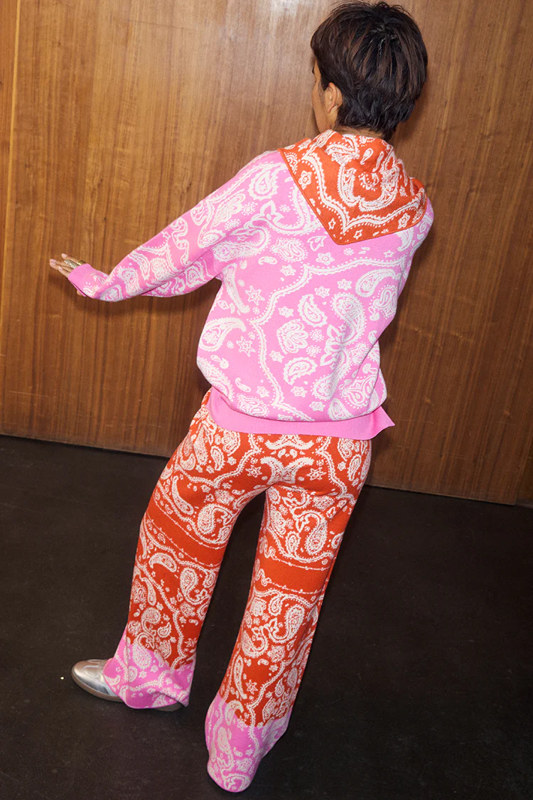Red Bandana Wide Leg Trousers Petite - Image 7