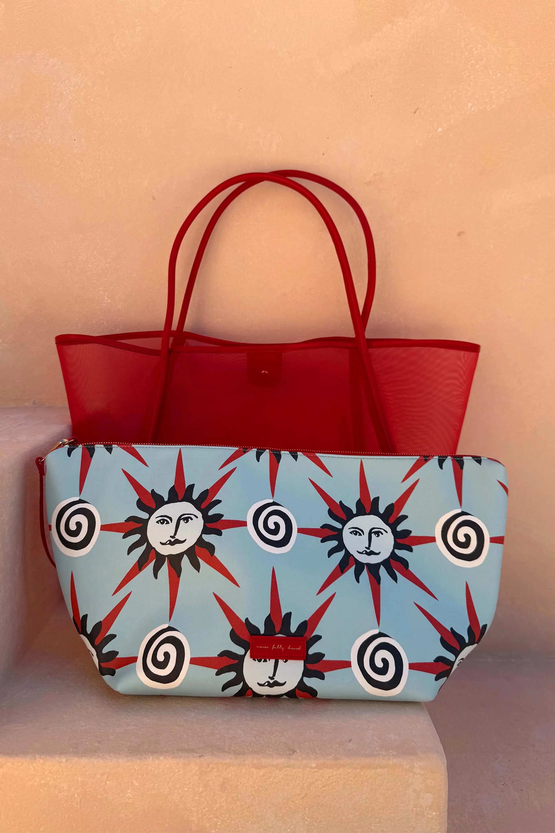 Red Mesh Tote Bag - Image 6