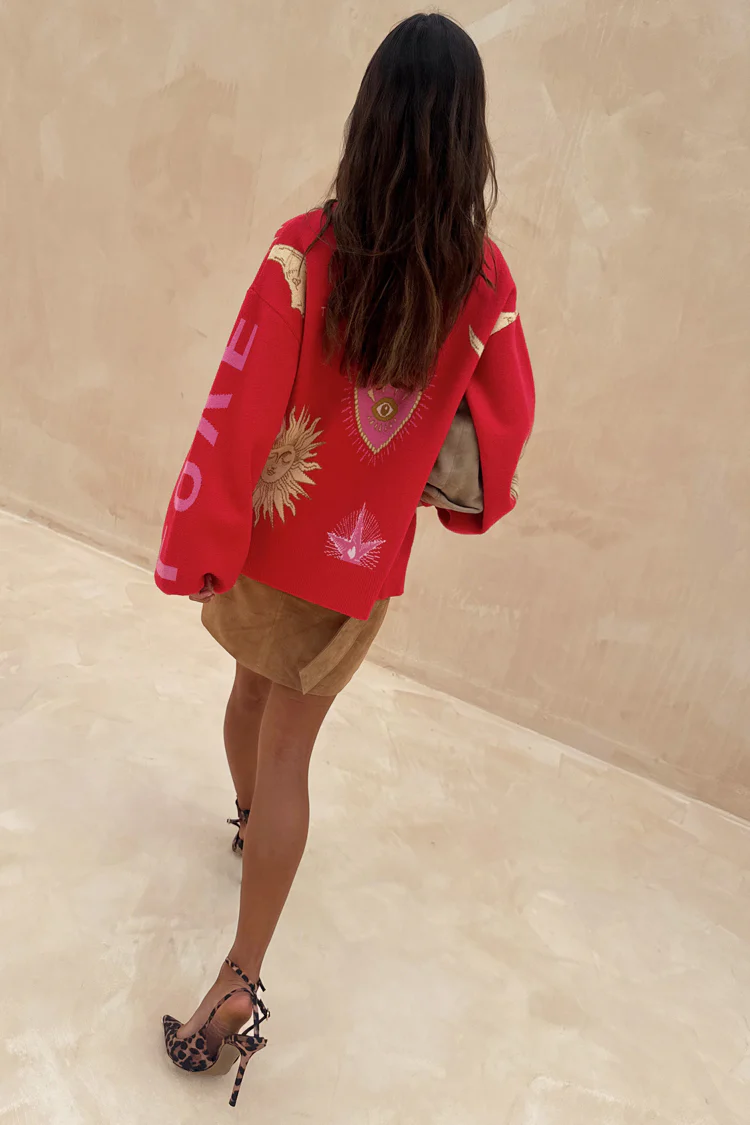 Red Mystical Cardigan - Image 10