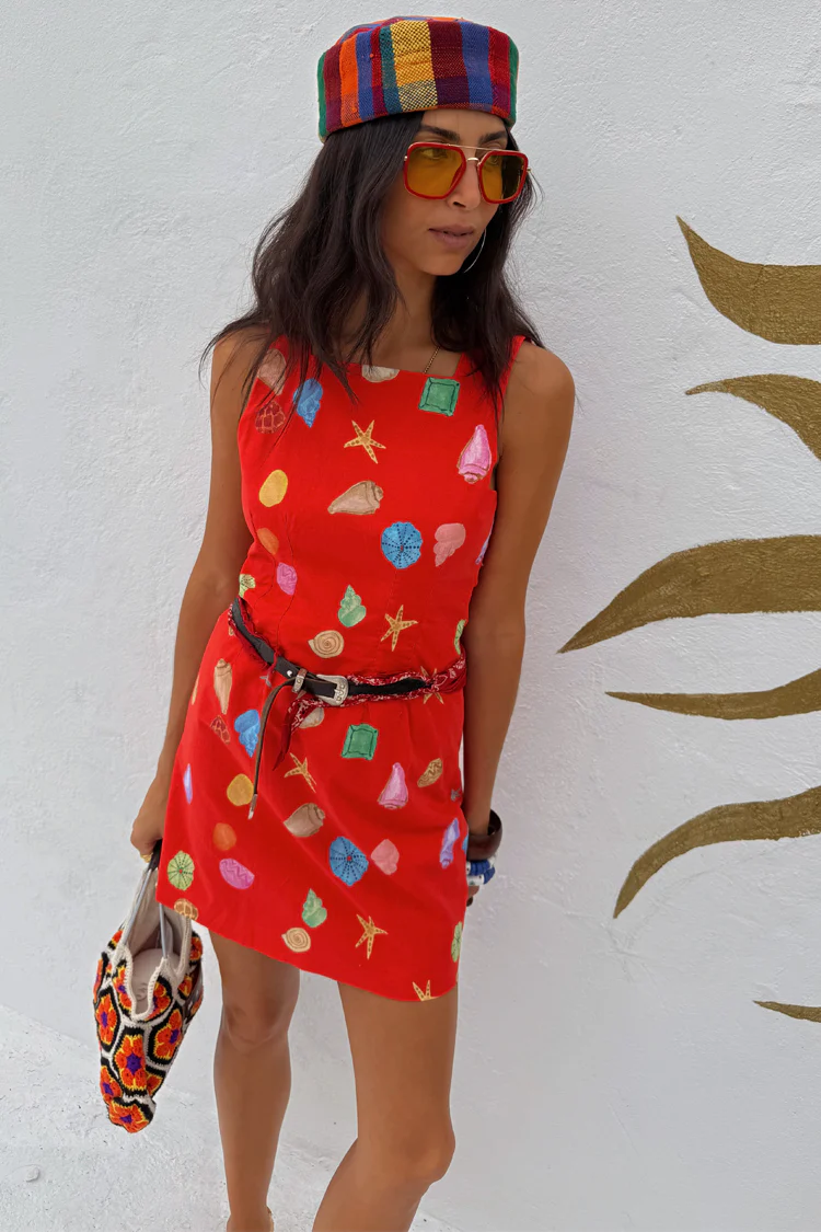 Red Shell Ioana Mini Dress - Image 9