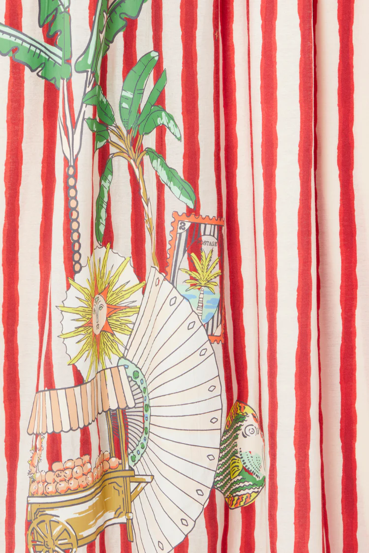 Red Stripe Nara Dress - Image 14