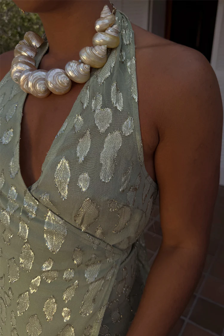 Sage Freya Jacquard Maxi Dress Petite - Image 3