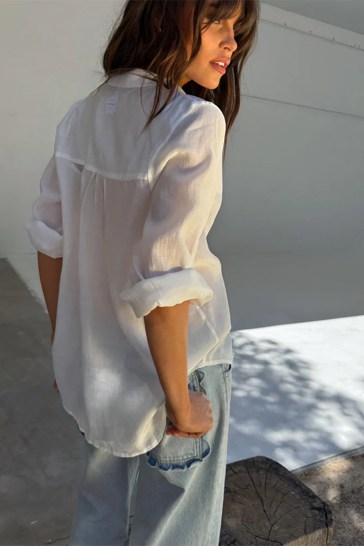 Scallop Detail Straight Leg Jeans - Image 8