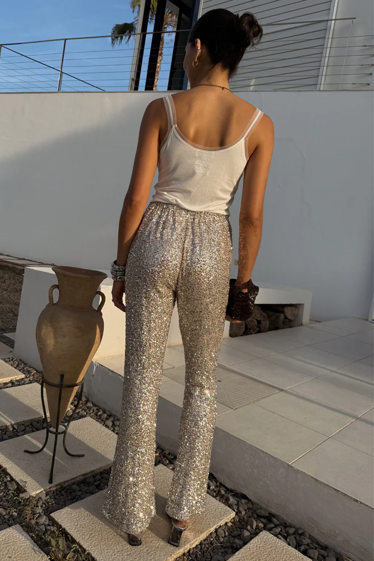 Silver Sequin Diva Trouser - Image 4