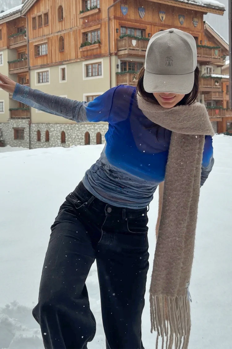 Ski Slopes Mesh Long Sleeve Top - Image 8
