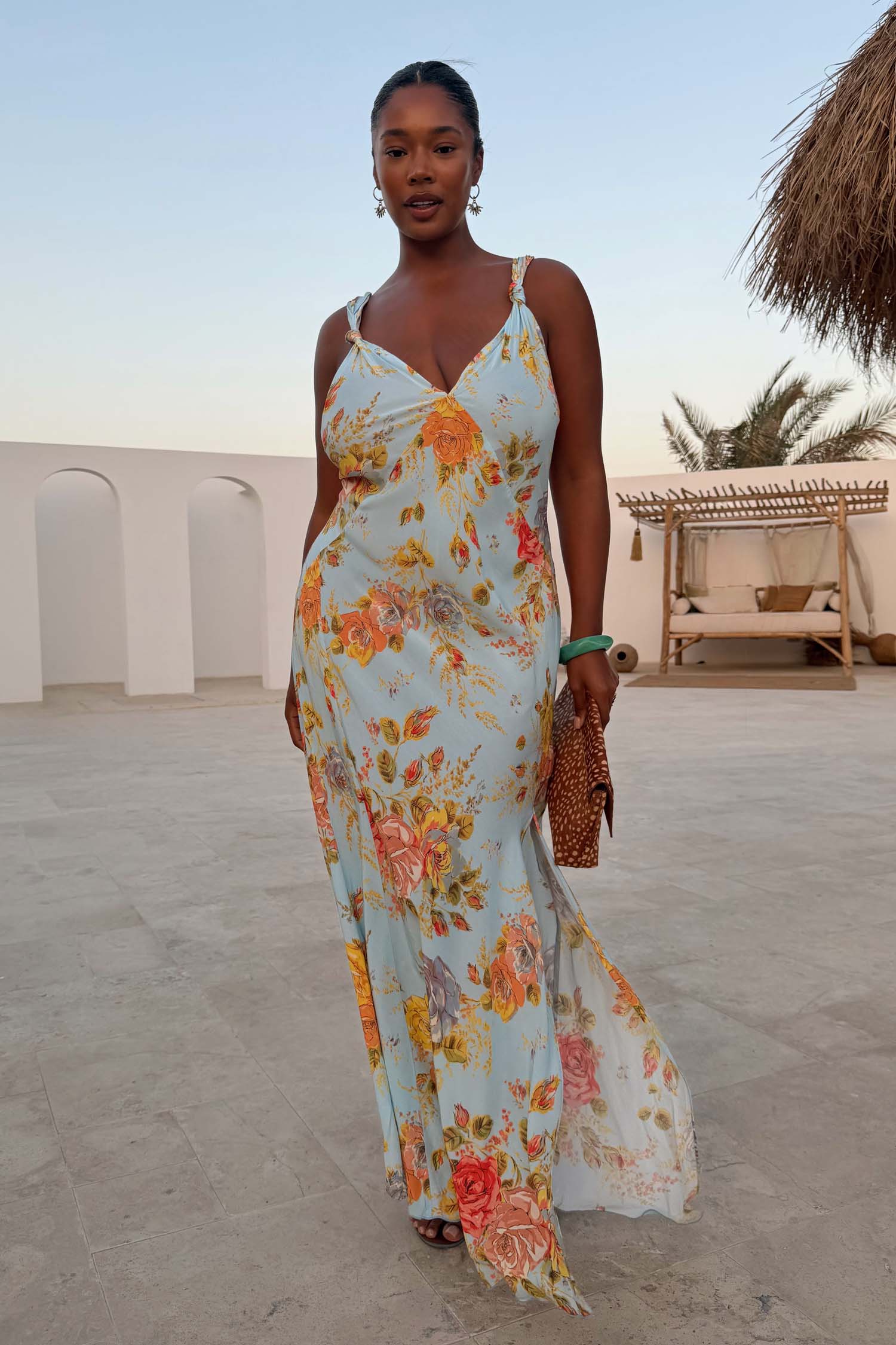 Sky Blue Floral Sofia Dress - Image 7
