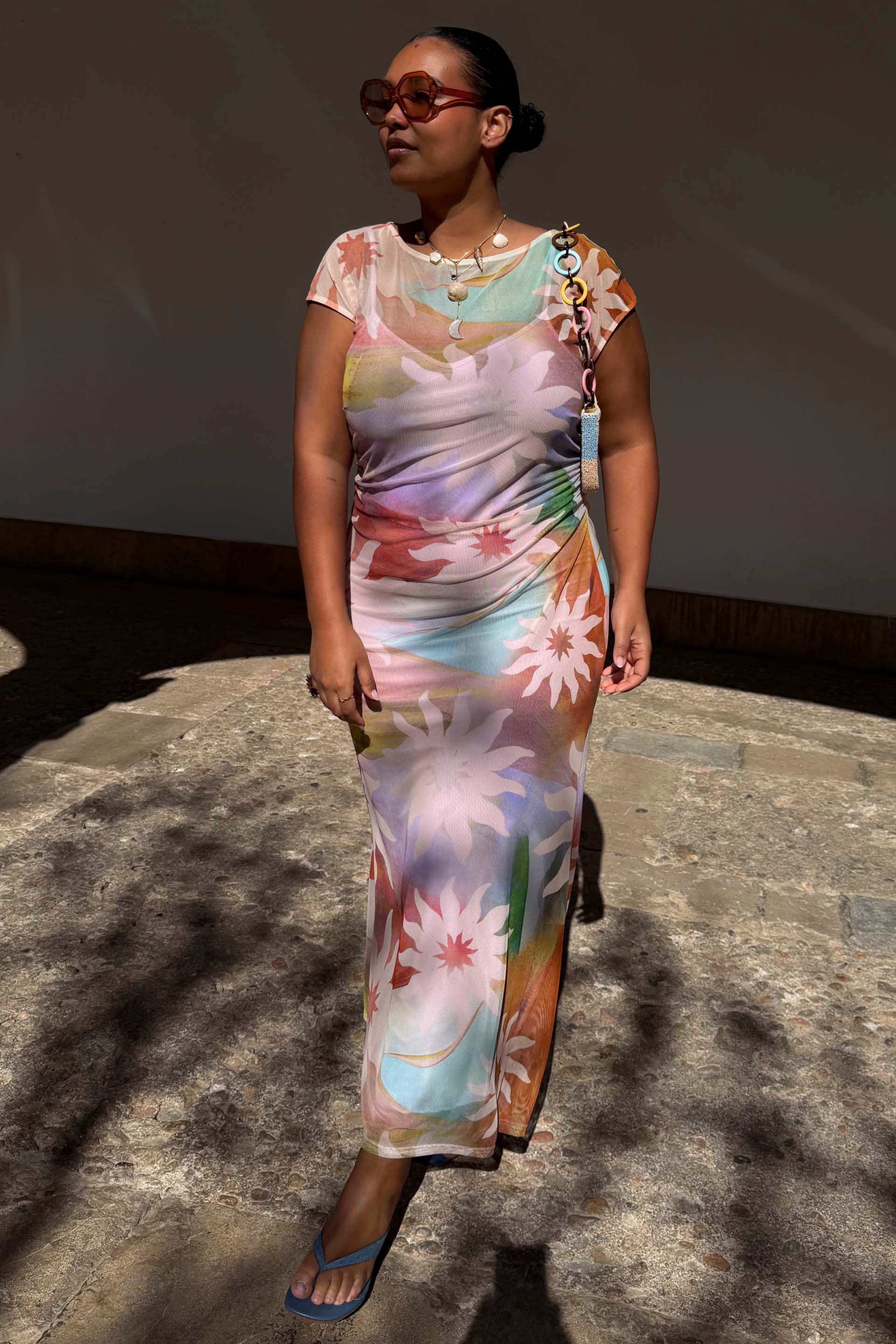 Abstract Soleil Luna Mesh Dress - Image 6