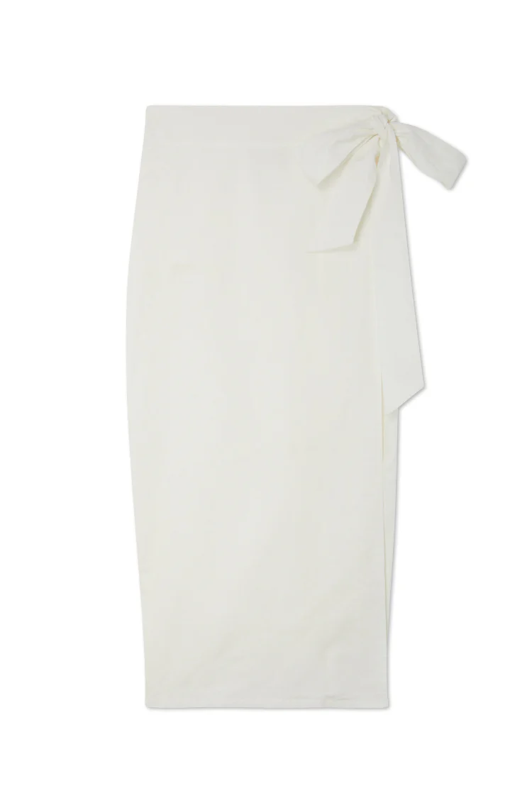 White Linen Jaspre Skirt - Image 8