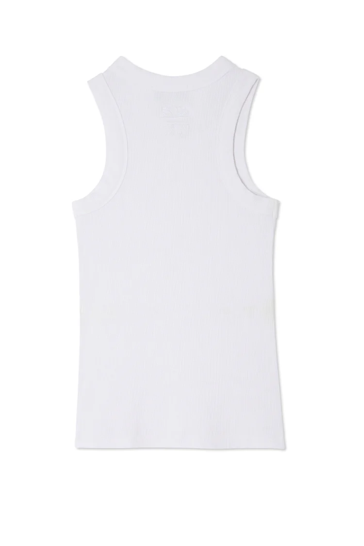 White Ribbed Tank - Image 10