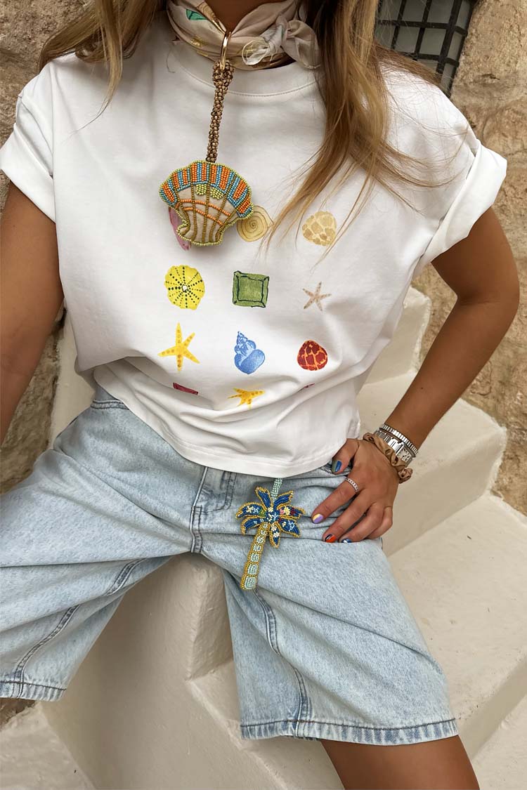 White Shell Ioana T Shirt - Image 6
