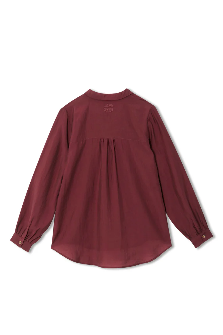 Burgundy Ruffle Miley Shirt - Image 8