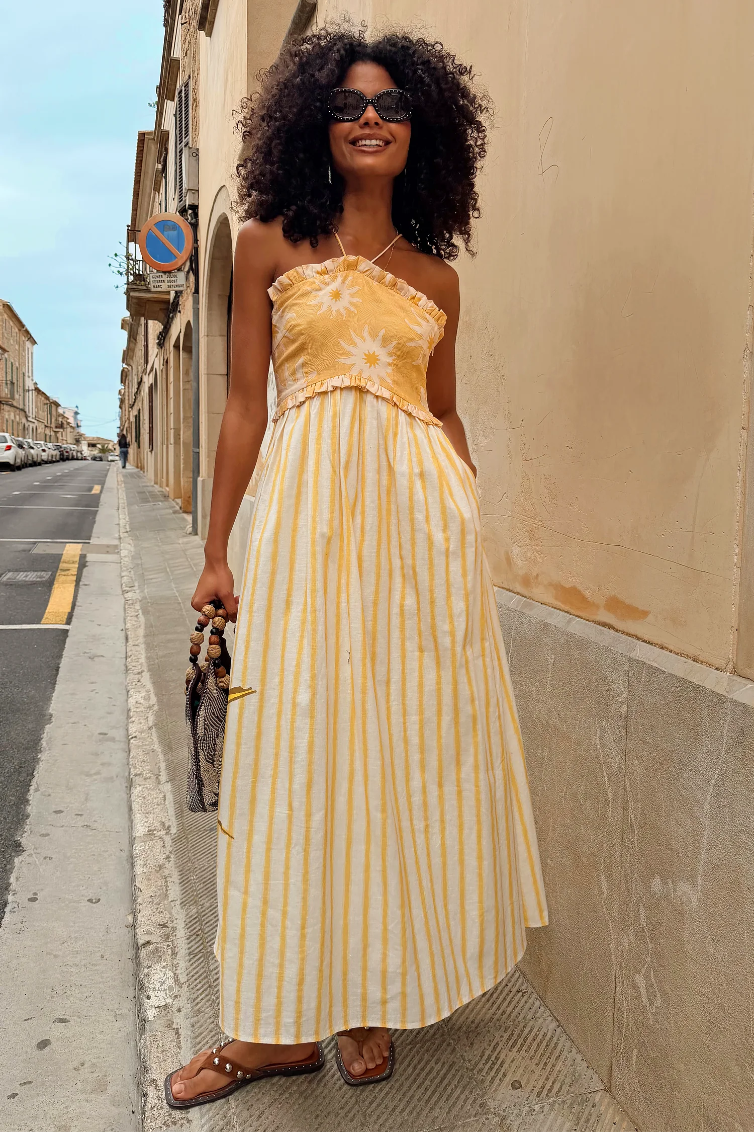 Yellow Stripe Ashley Dress - Image 2