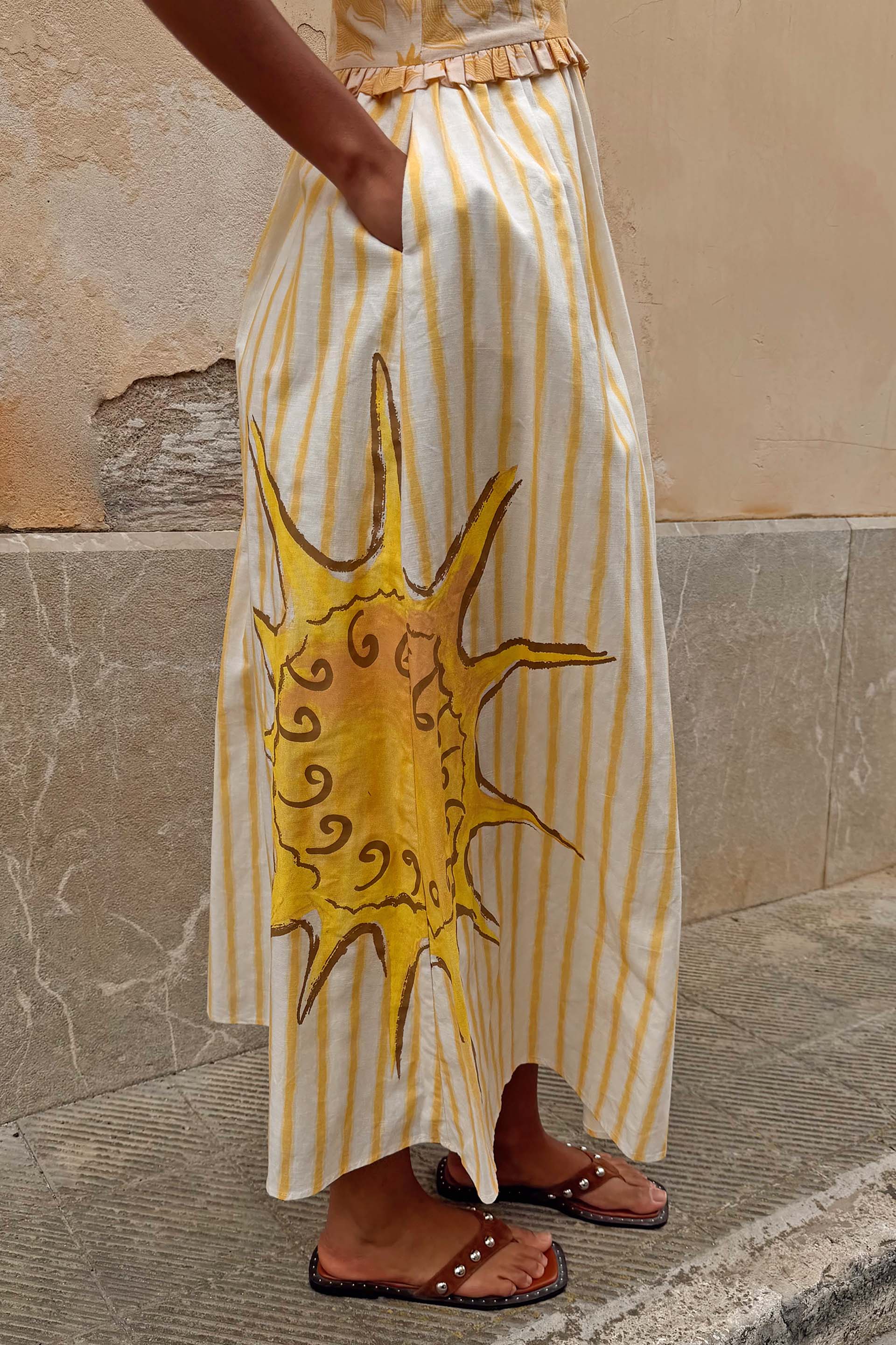Yellow Stripe Ashley Dress - Image 6